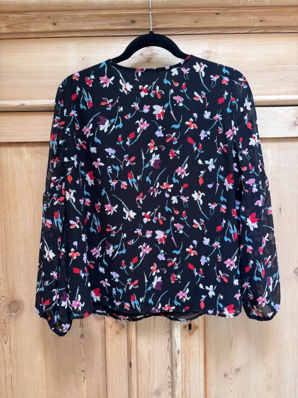 MADEWELL Floral V-Neck Long Sleeve Top Size M - Picture 6 of 9
